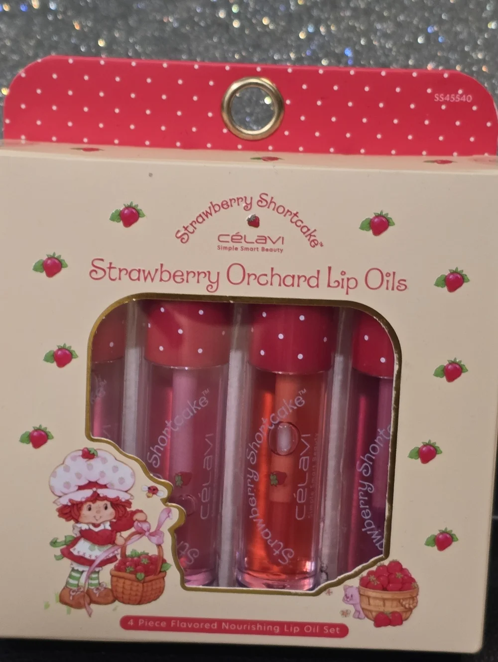 Celavi X Strawberry Orchard Lip Oils 4-PC Flavored Nourishing Lip Oil Set